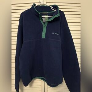 L.L. Bean Sweater Fleece Pullover Blue Men’s Size XL